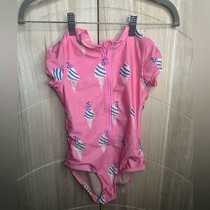 Tea Collection ice cream Cone Girls Swimsuit size 7